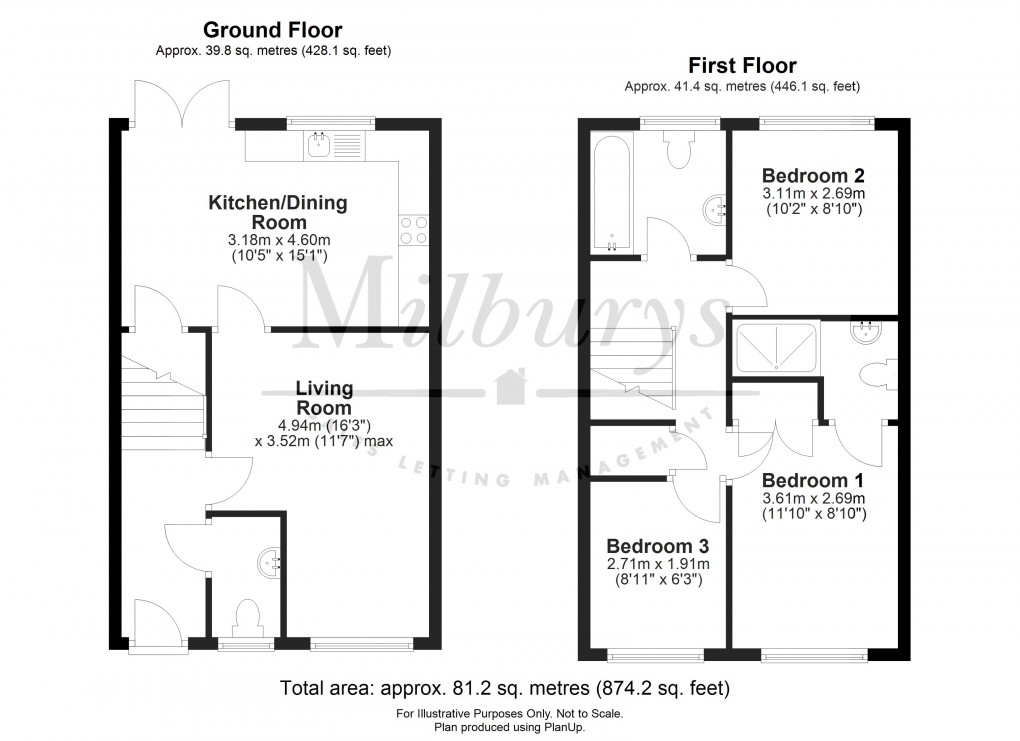 Floorplan for Corn Rows, Thornbury, South Gloucestershire