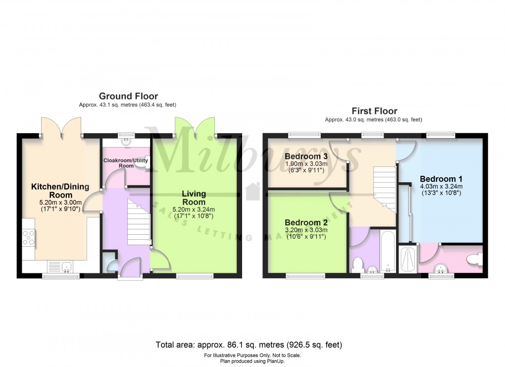 Floorplan for Cam, Dursley, Gloucestershire