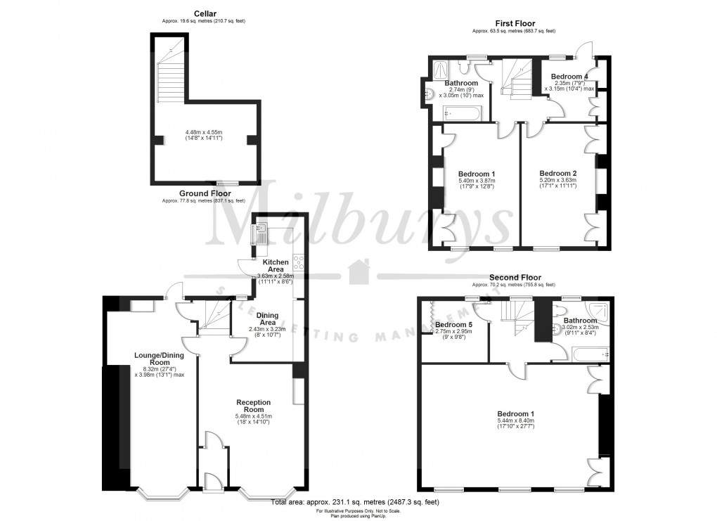 Floorplan for Ludgate Hill, Wotton-under-Edge, Gloucestershire