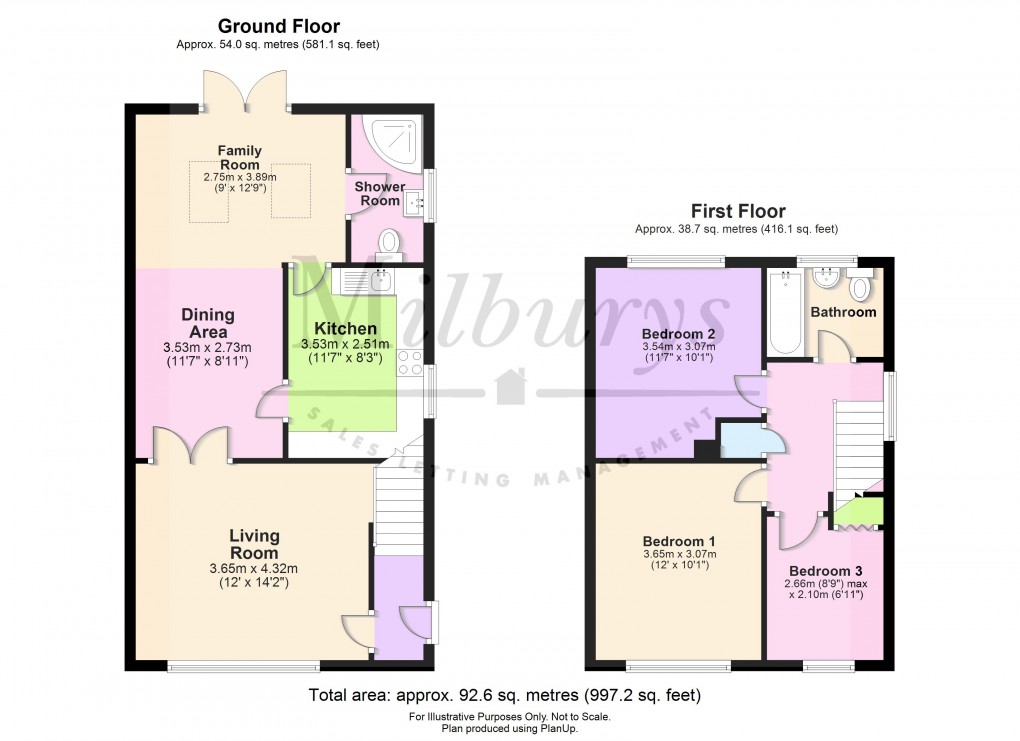 Floorplan for Burgage Close, Chipping Sodbury, South Gloucestershire
