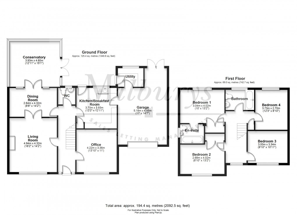 Floorplan for Easton Hill Road, Thornbury, South Gloucestershire