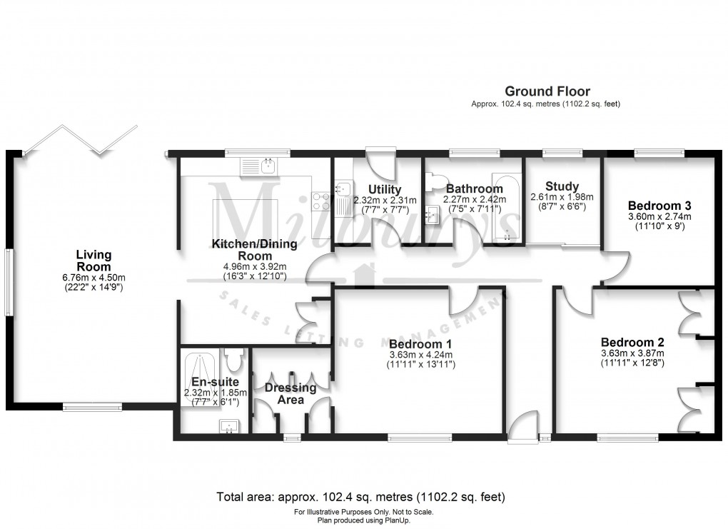 Floorplan for Berkeley, South Gloucestershire