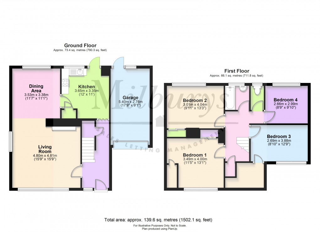 Floorplan for Parklands, Wotton-under-Edge, Gloucestershire
