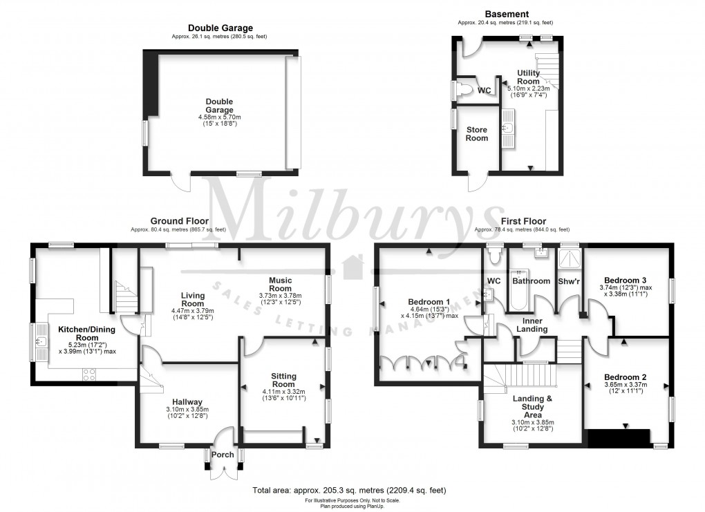 Floorplan for Chapel Lane, Buckover, Nr. Thornbury, South Gloucestershire
