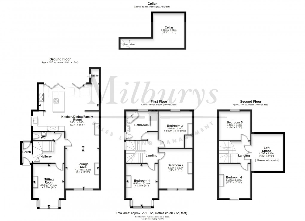 Floorplan for Gloucester Road, Thornbury