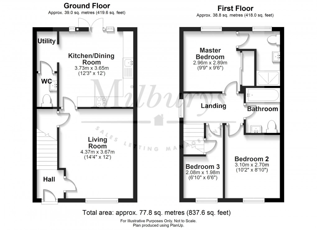 Floorplan for Otter Way, Thornbury, South Gloucestershire