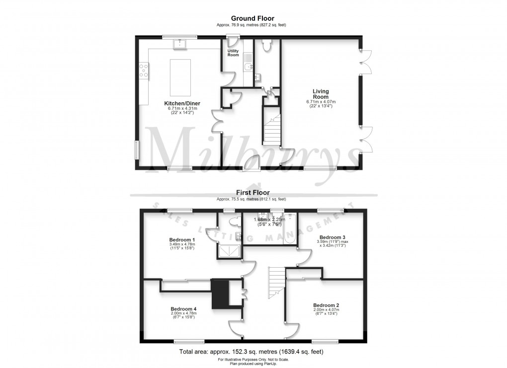 Floorplan for The Burltons, Cromhall, South Gloucestershire