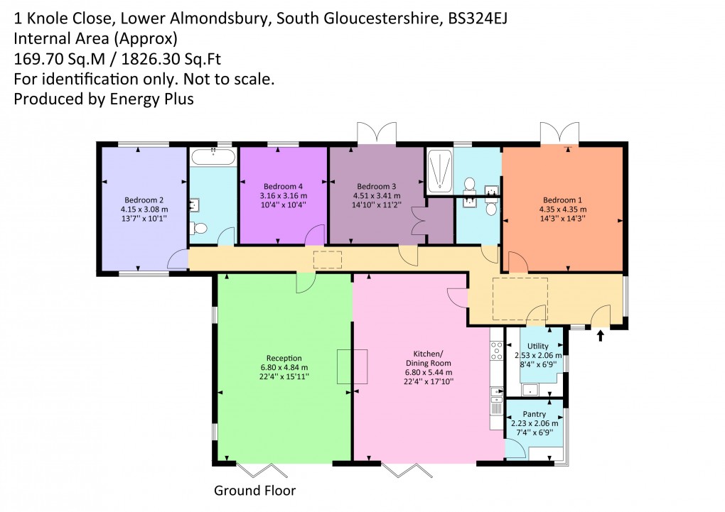 Floorplan for Knole Close, Lower Almondsbury, South Gloucestershire