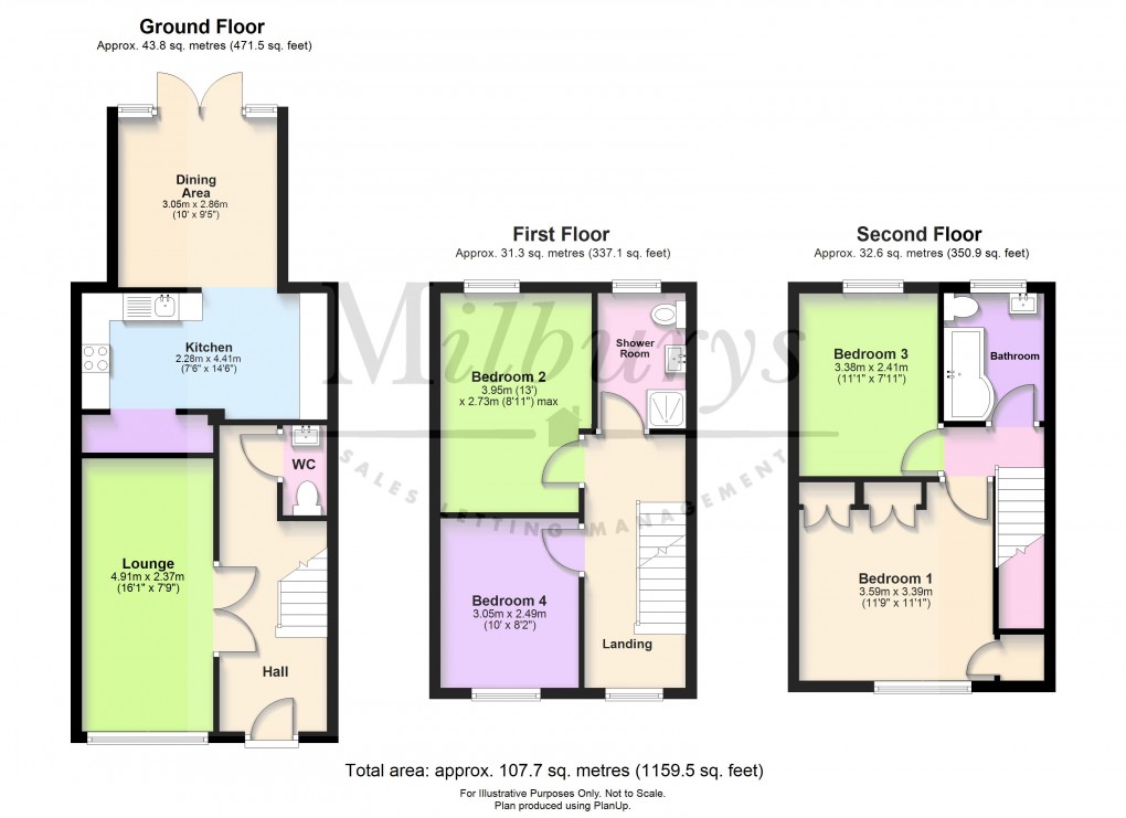Floorplan for Couzens Close, Chipping Sodbury, South Gloucestershire