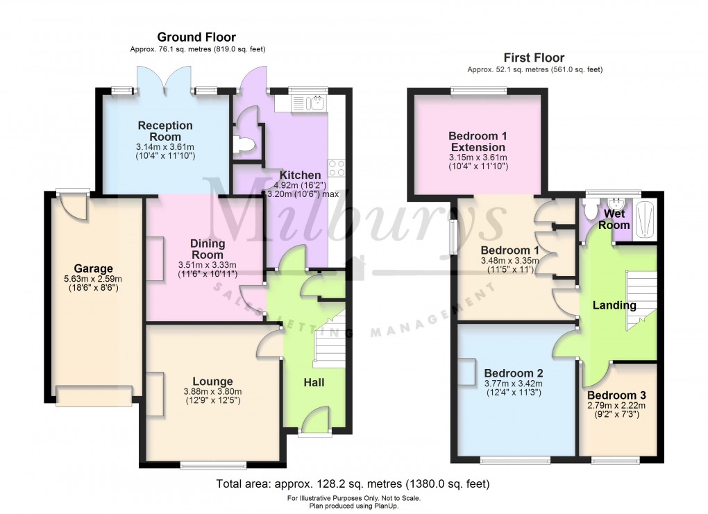 Floorplan for Melrose Avenue, Yate, South Gloucestershire