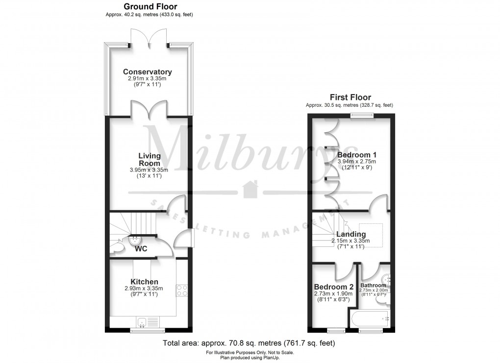 Floorplan for The Leys, Berkeley, Gloucestershire