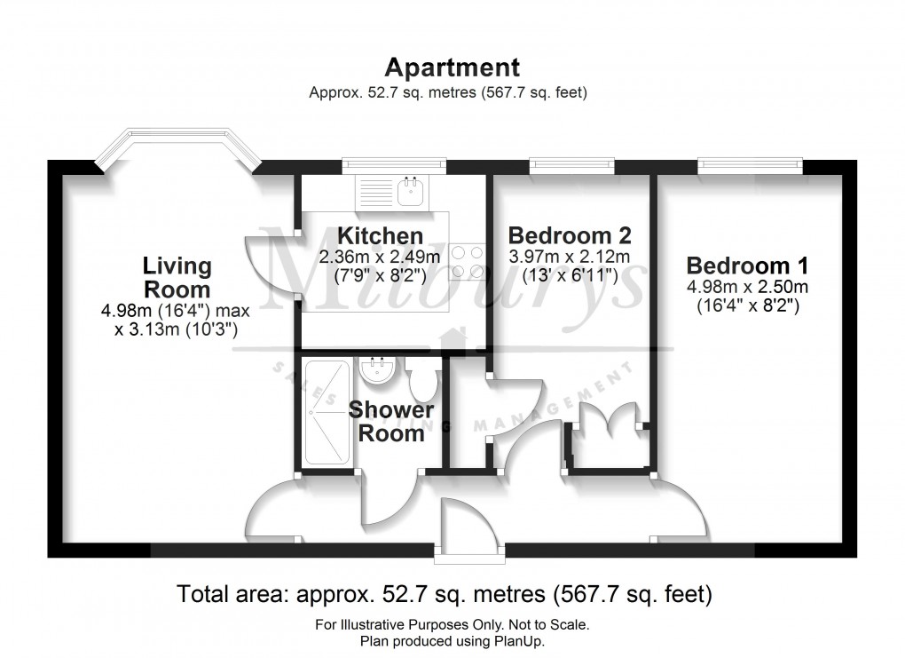 Floorplan for Midland Way, Thornbury, South Gloucestershire
