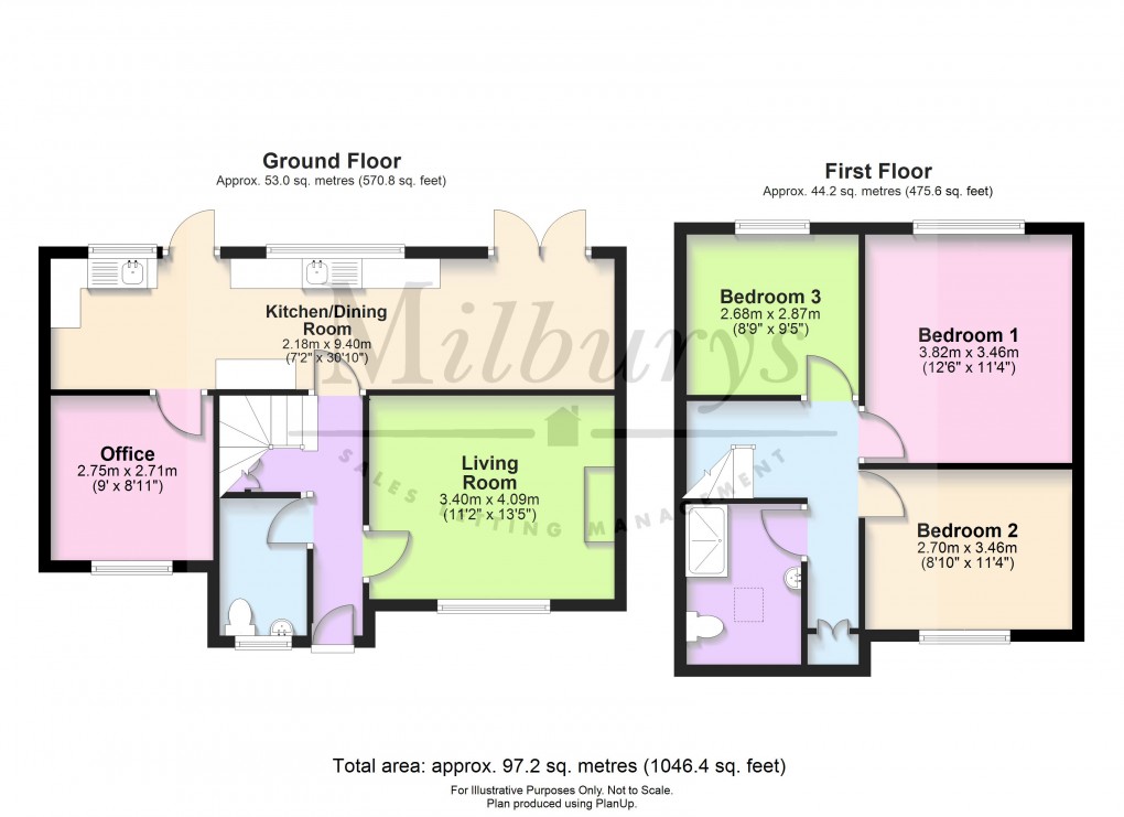 Floorplan for Walk Mill Lane, Kingswood, Wotton-under-Edge, Gloucestershire