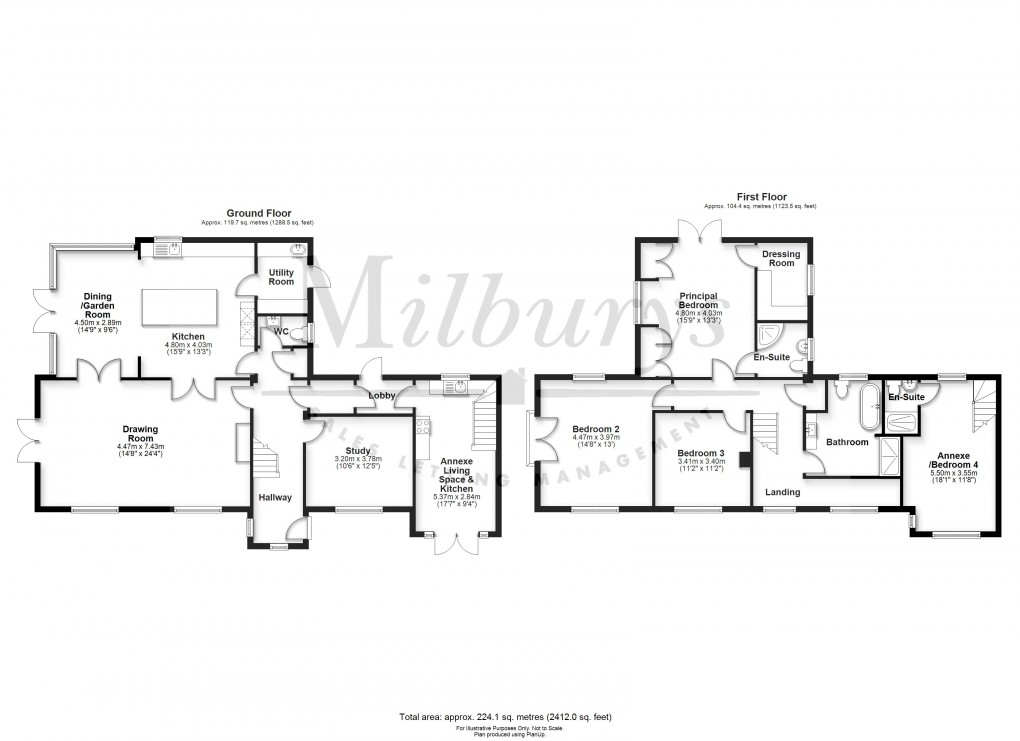 Floorplan for Gloucester Road, Rudgeway, South Gloucestershire