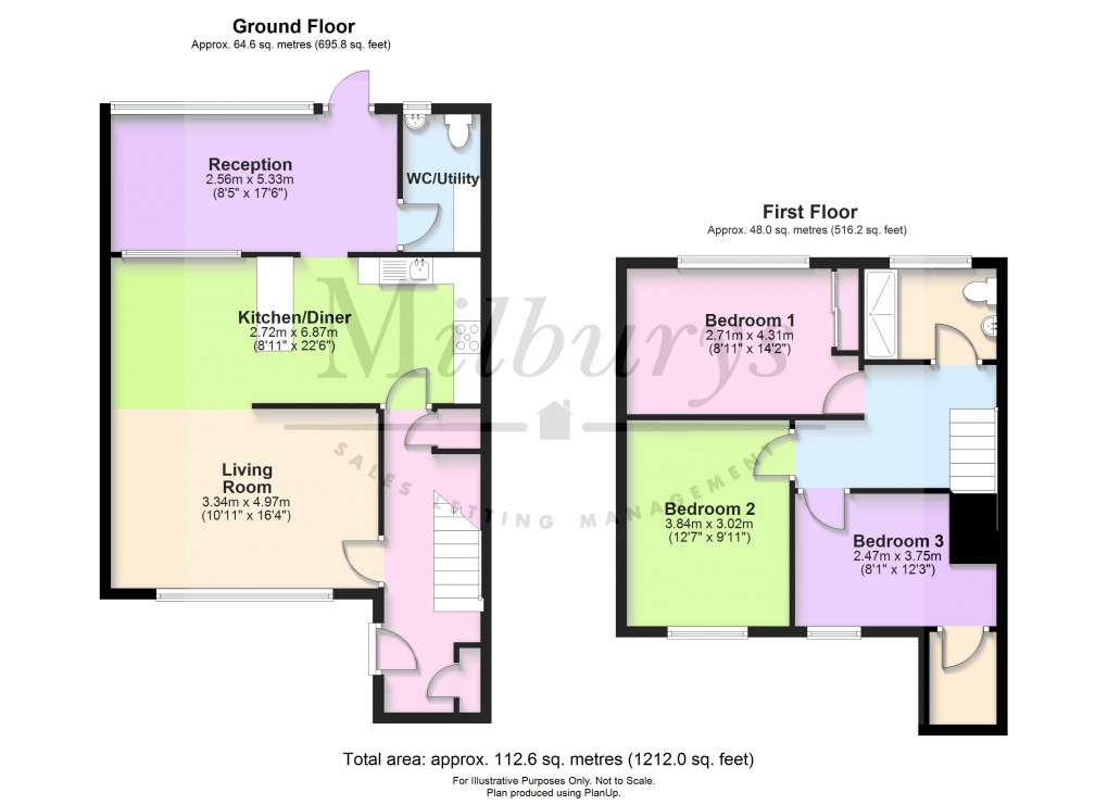 Floorplan for Parklands, Wotton-under-Edge, Gloucestershire