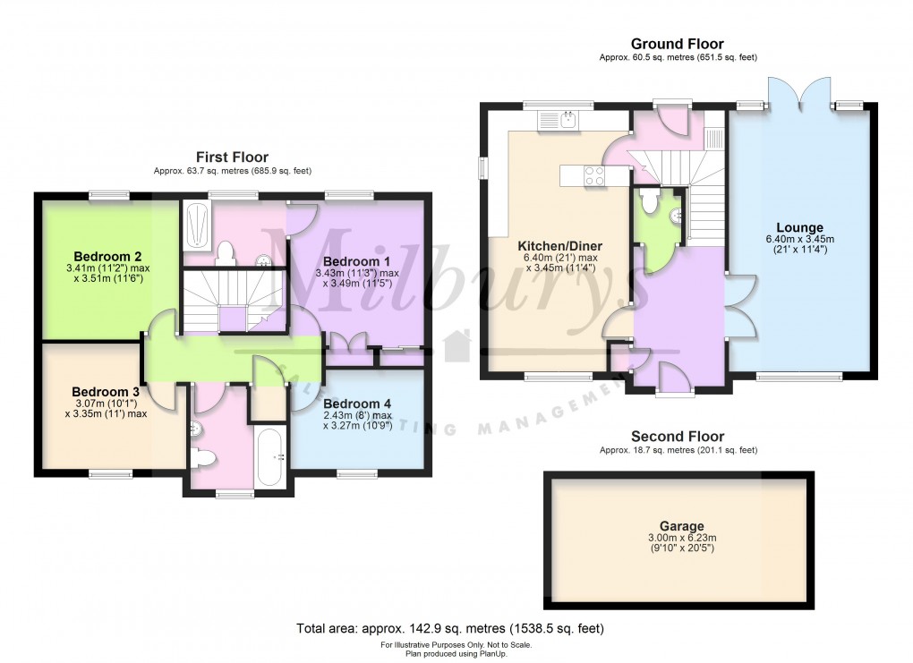 Floorplan for Cranesbill Crescent, Charfield, South Gloucestershire