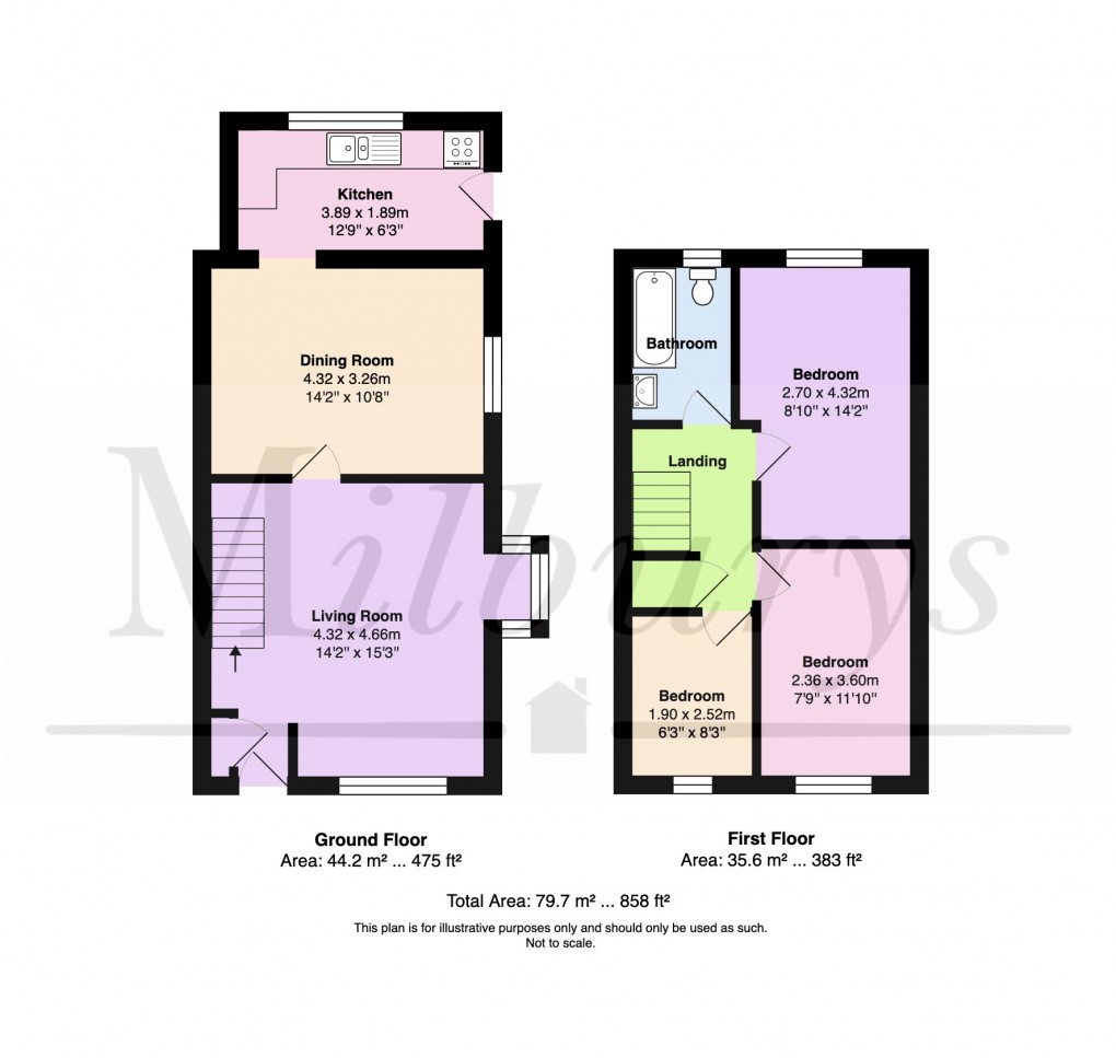 Floorplan for York Close, Yate, South Gloucestershire