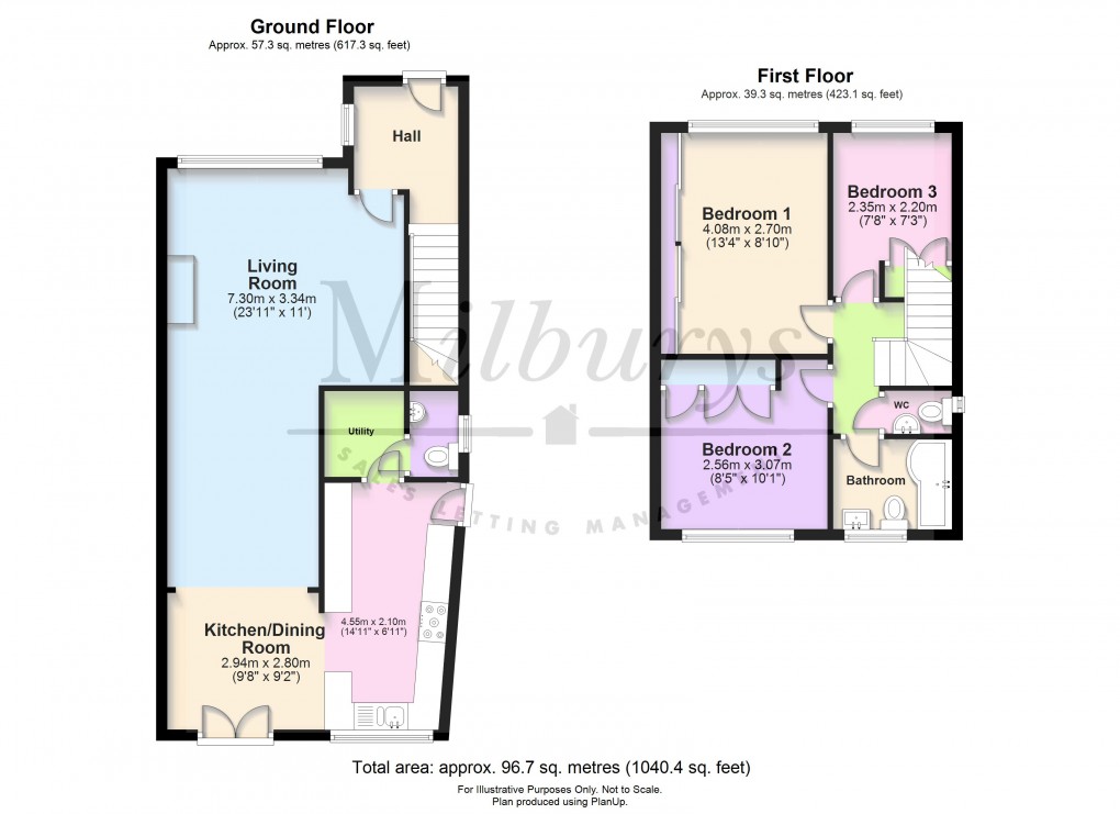 Floorplan for Oakleaze Road, Thornbury, South Gloucestershire