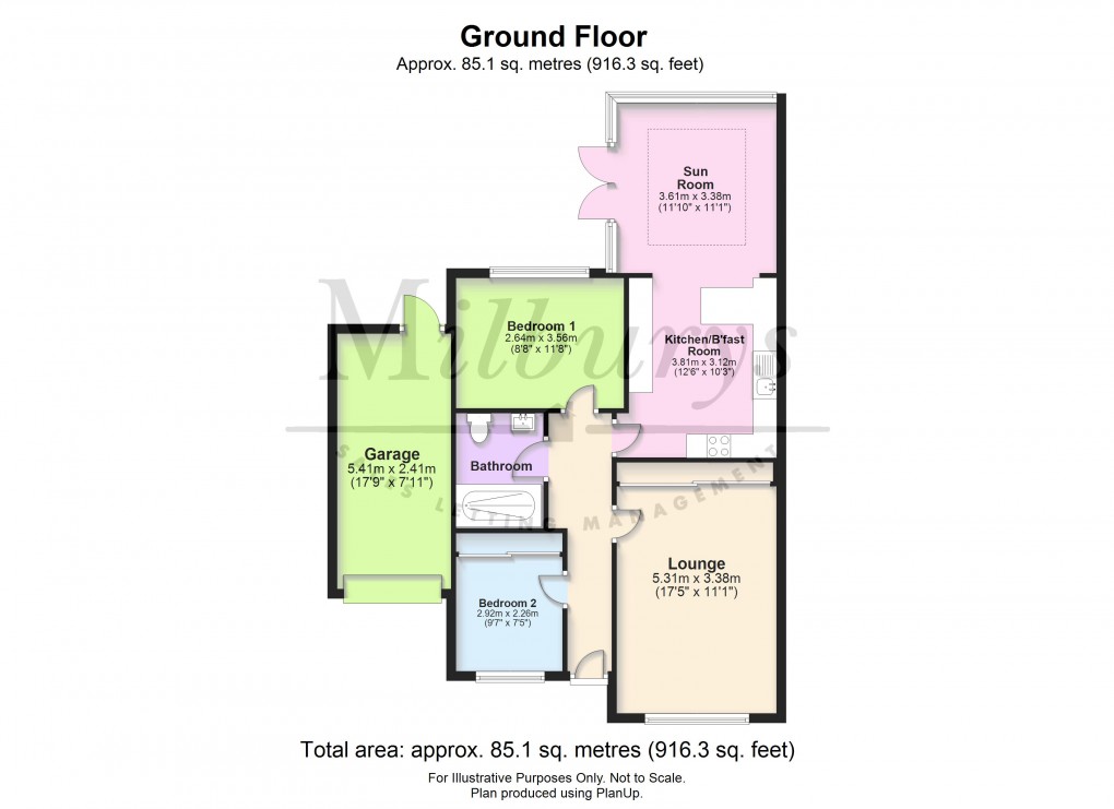 Floorplan for Lilliput Court, Chipping Sodbury, South Gloucestershire