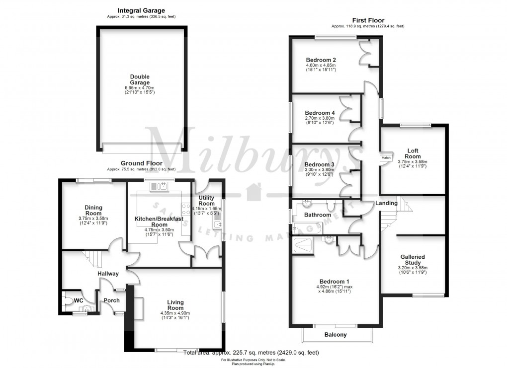 Floorplan for Denys Court, Olveston, South Gloucestershire