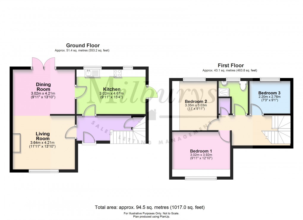 Floorplan for Fountain Crescent, Wotton-under-Edge, Gloucestershire