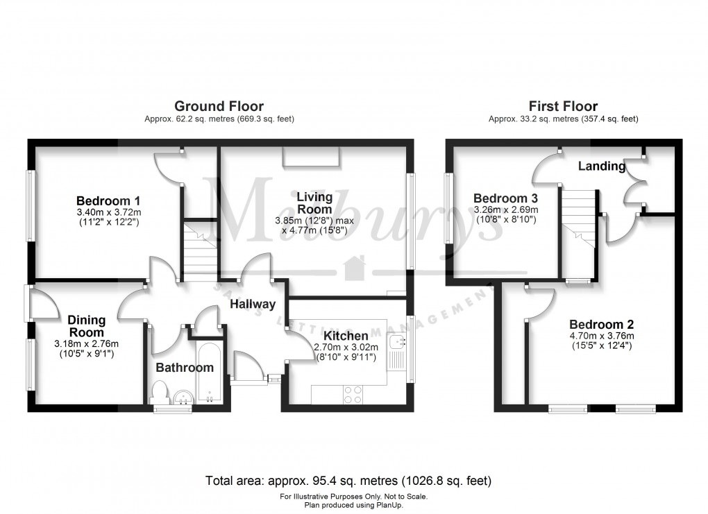 Floorplan for Greenhill Road, Alveston, South Gloucestershire