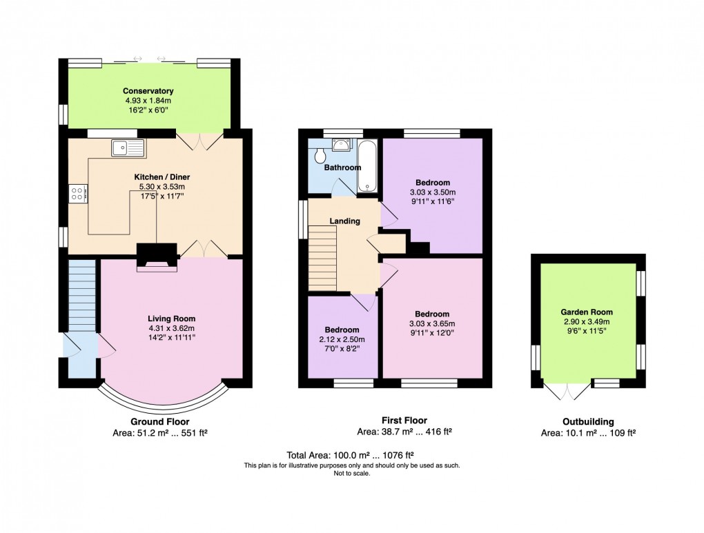 Floorplan for Burgage Close, Chipping Sodbury, South Gloucestershire
