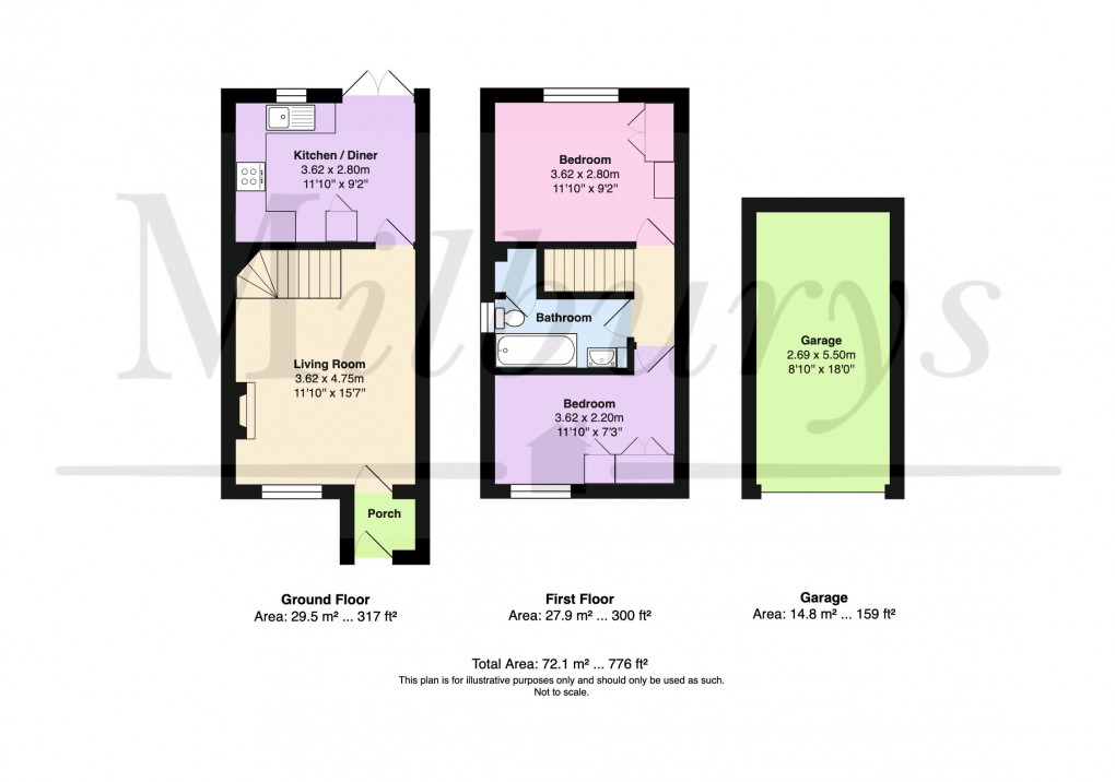 Floorplan for Couzens Close, Chipping Sodbury, South Gloucestershire