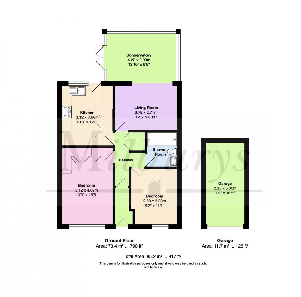 Floorplan for Rodborough, Yate, South Gloucestershire