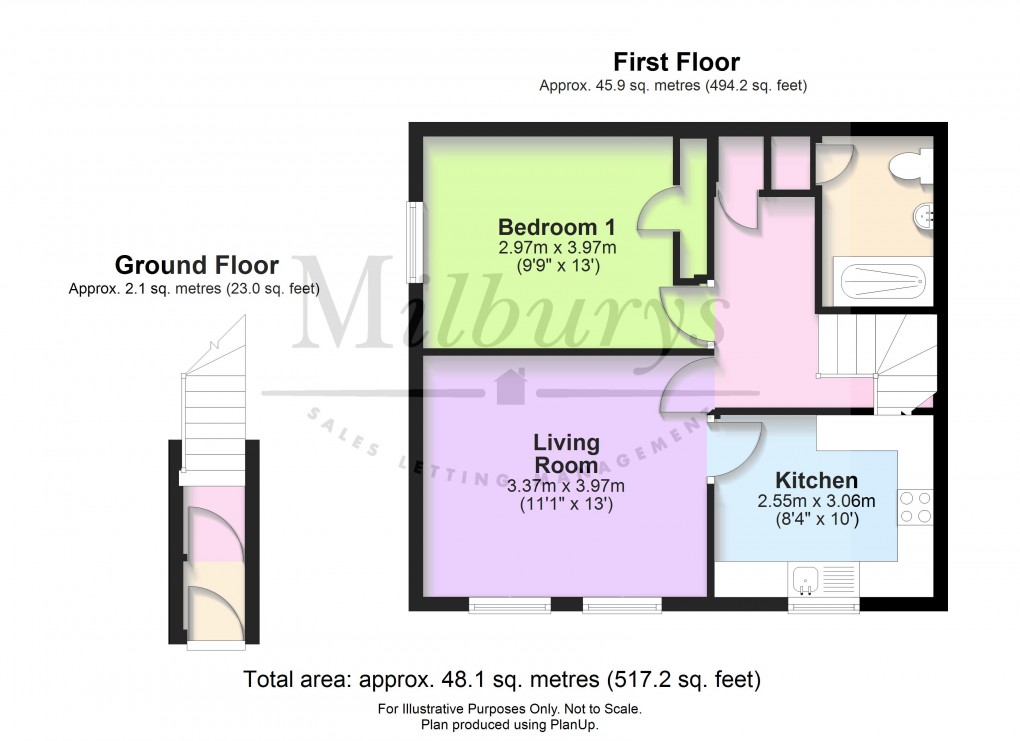 Floorplan for Durns Road, Wotton-under-Edge, Gloucestershire