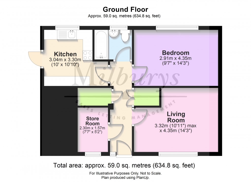 Floorplan for Westfields, Wotton-under-Edge, Gloucestershire