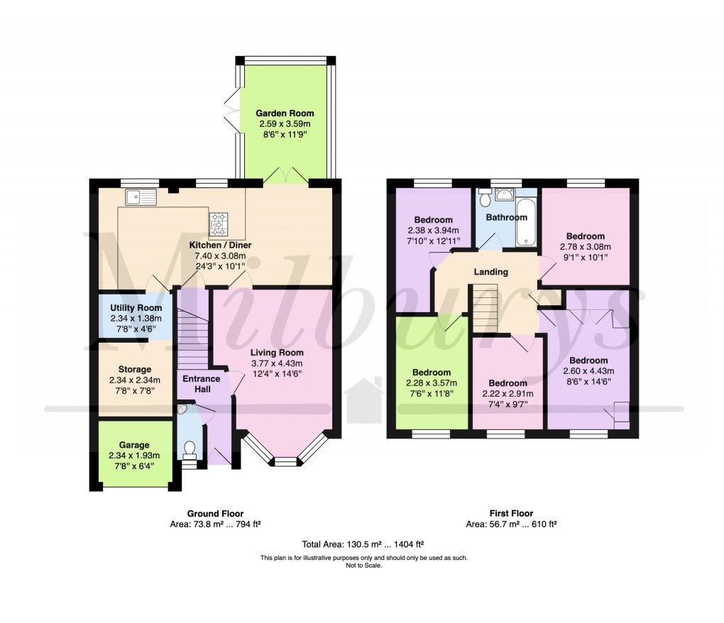 Floorplan for Cabot Close, Yate, South Gloucestershire