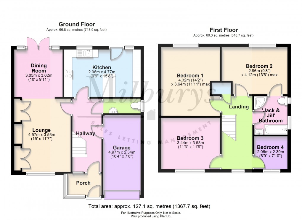 Floorplan for Manor Way, Chipping Sodbury, South Gloucestershire