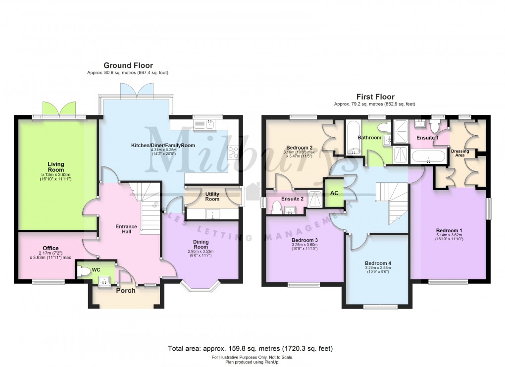 Floorplan for Bluebell Close, Yate, South Gloucestershire