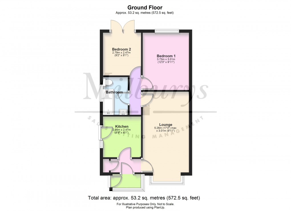 Floorplan for Cheshire Close, Yate, South Gloucestershire