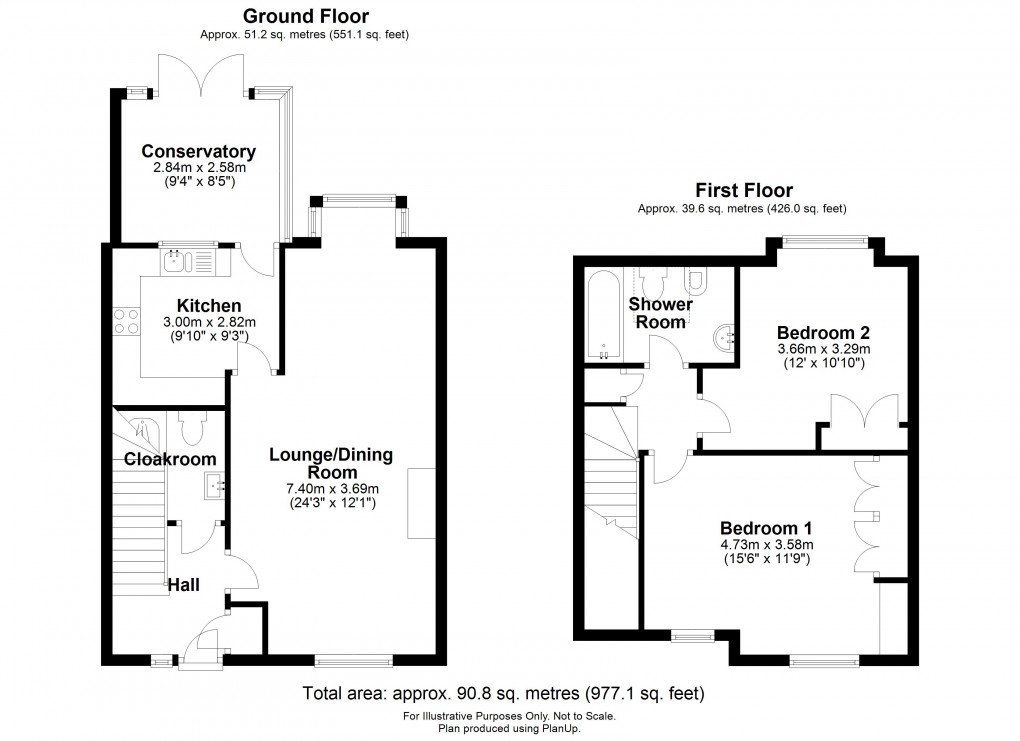 Floorplan for Courville Close, Alveston, South Gloucestershire