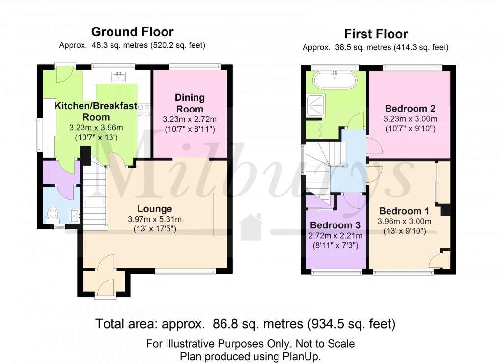 Floorplan for Mallard Close, Chipping Sodbury, South Gloucestershire