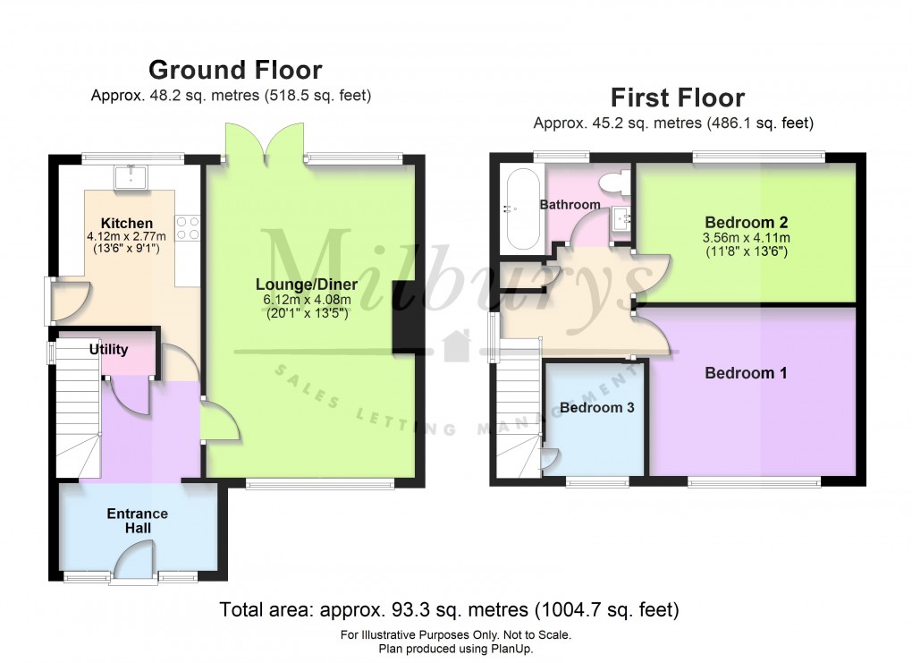 Floorplan for Wisteria Avenue, Chipping Sodbury, South Gloucestershire