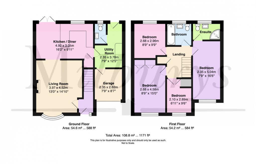 Floorplan for The Glen, Yate, South Gloucestershire
