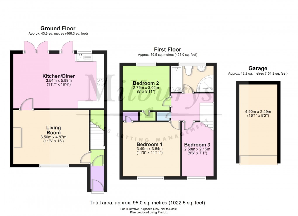 Floorplan for Hill Road, Wotton-under-Edge, Gloucestershire