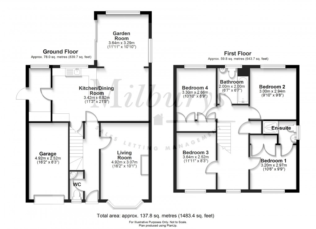 Floorplan for Hopkins Close, Thornbury, South Gloucestershire