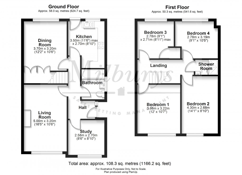 Floorplan for Homefield, Thornbury, South Gloucestershire