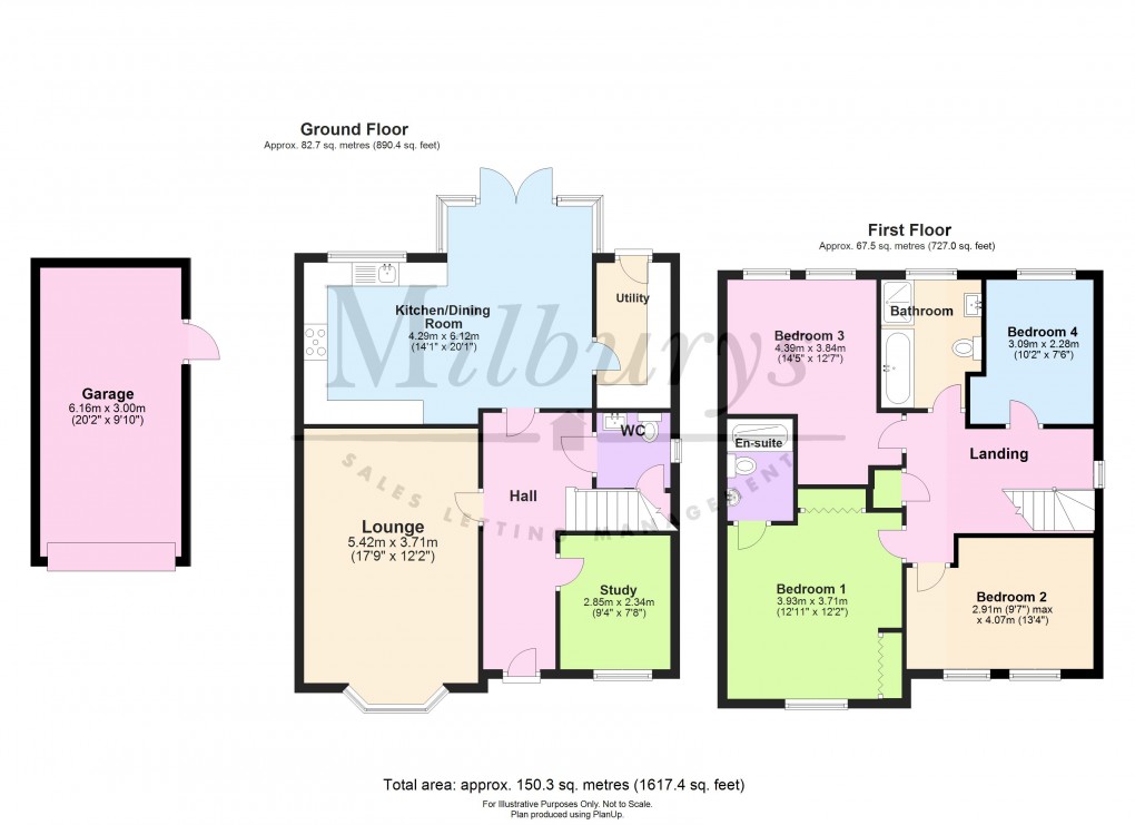 Floorplan for Bluebell Close, Yate, South Gloucestershire