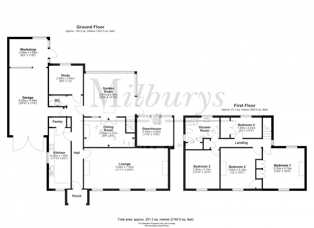 Floorplan for Upper Tockington Road, Tockington, South Gloucestershire