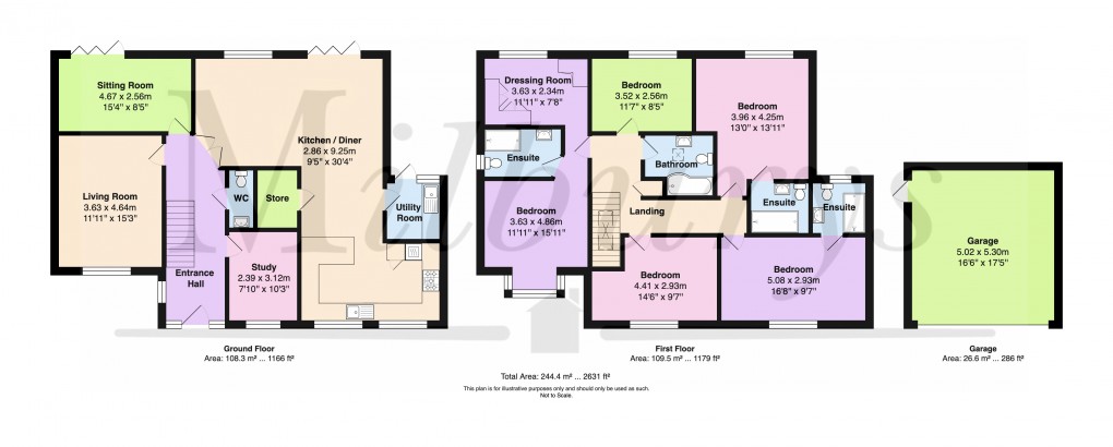 Floorplan for Vayre Close, Chipping Sodbury, South Gloucestershire