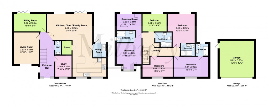 Floorplan for Vayre Close, Chipping Sodbury, South Gloucestershire