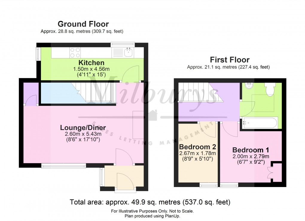 Floorplan for Hillesley, Wotton-under-Edge, Gloucestershire