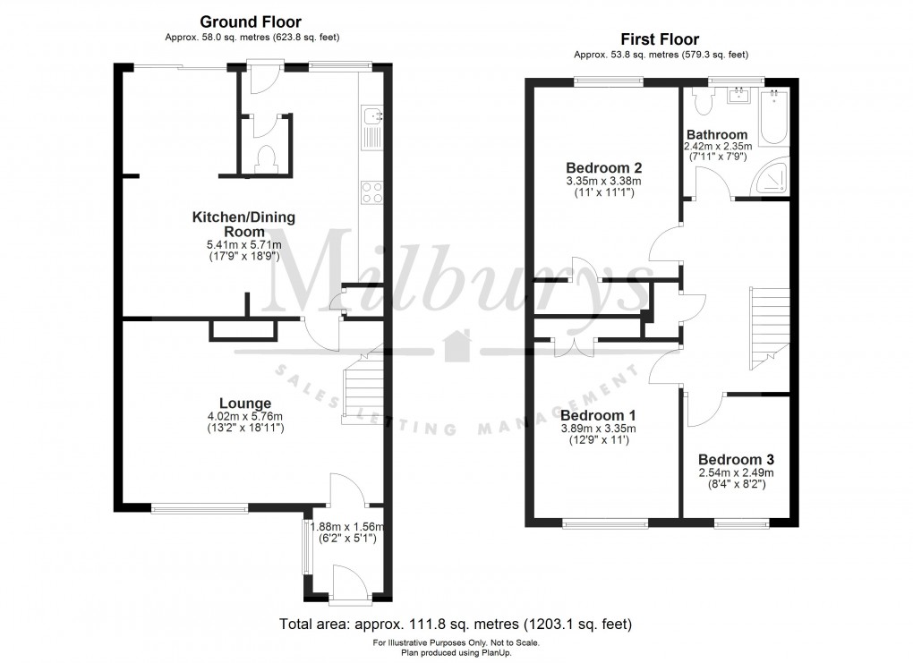 Floorplan for Avon Way, Thornbury, South Gloucestershire