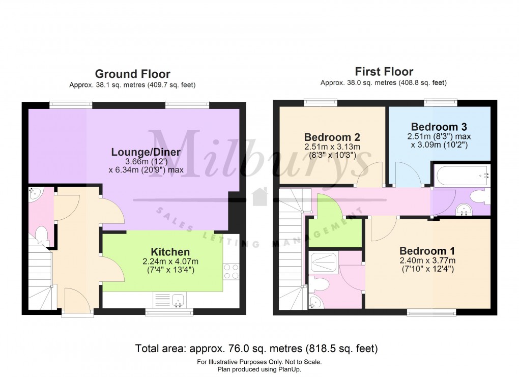 Floorplan for Bradley Green, Wotton-under-Edge, Gloucestershire
