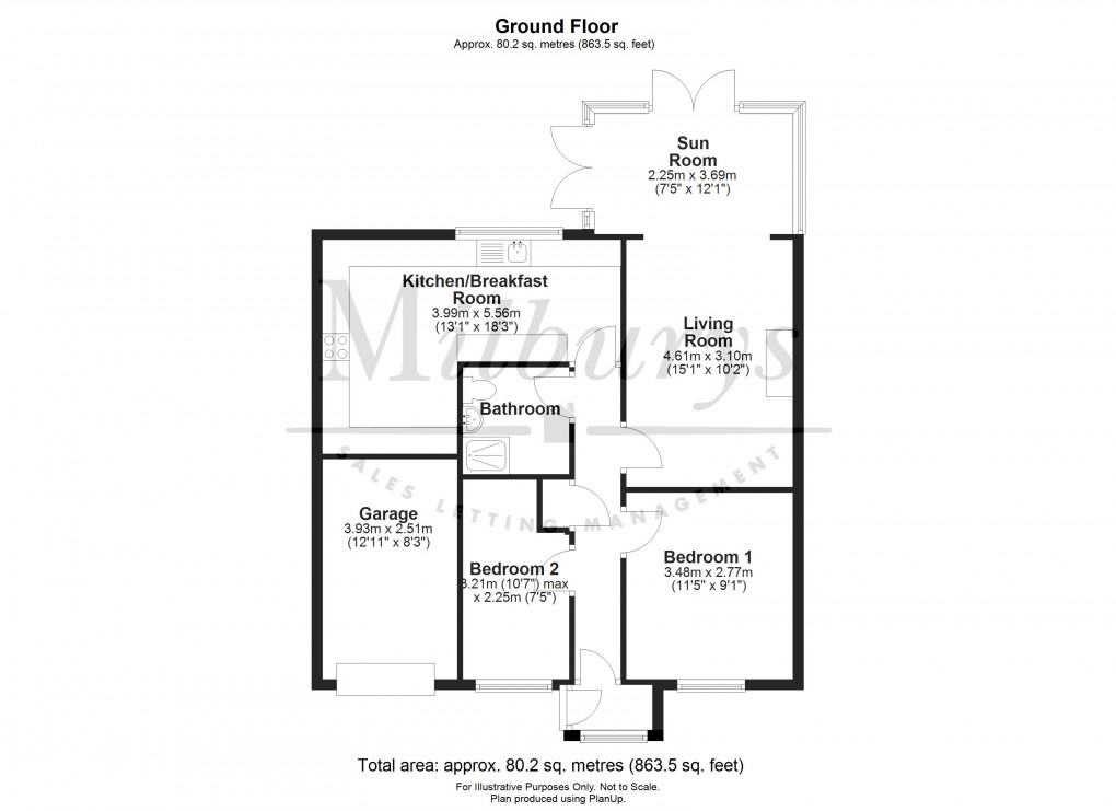 Floorplan for Thornbury, South Gloucestershire